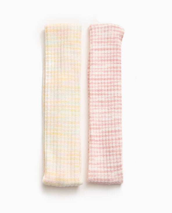 Pimkie Lot De 2 Bandeaux En Maille Côtelée - Rose