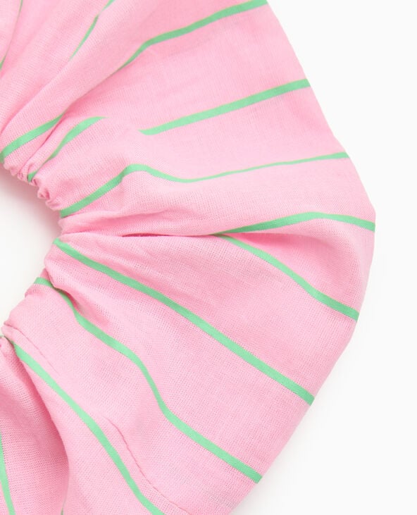 Pimkie Lot De 2 Chouchous En Tissu Rayé - Rose