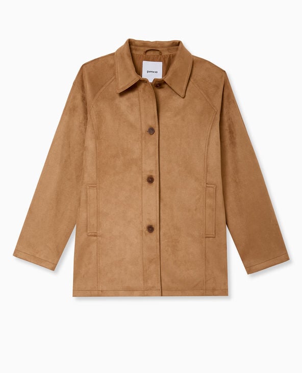 Pimkie Manteau Court En Suédine - Beige