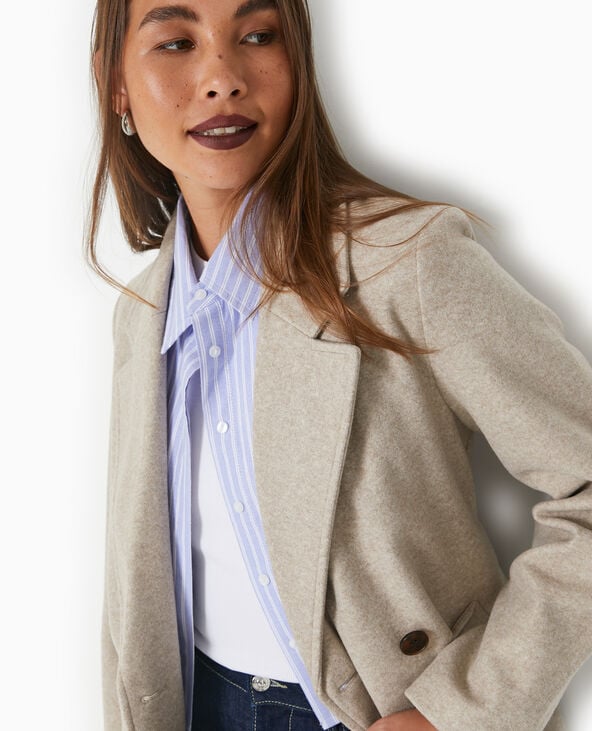 Pimkie Manteau Mi-long Avec Ceinture - Doré