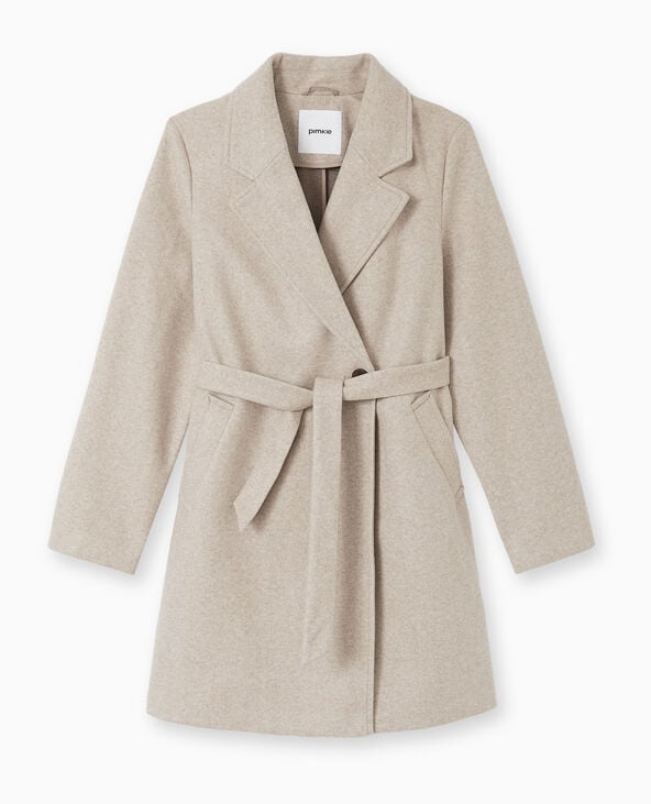 Pimkie Manteau Mi-long Avec Ceinture - Doré