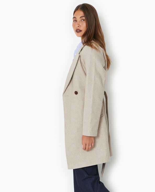 pimkie Manteau mi-long avec ceinture - Doré