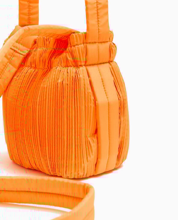 Pimkie Mini Sac Seau En Tissu Plissé - Orange
