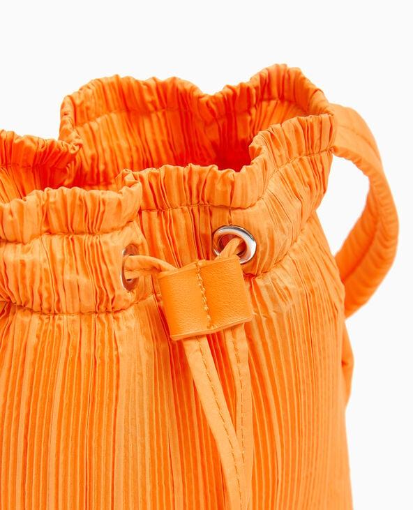Pimkie Mini Sac Seau En Tissu Plissé - Orange