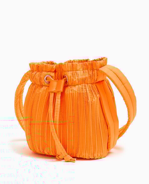 Pimkie Mini Sac Seau En Tissu Plissé - Orange