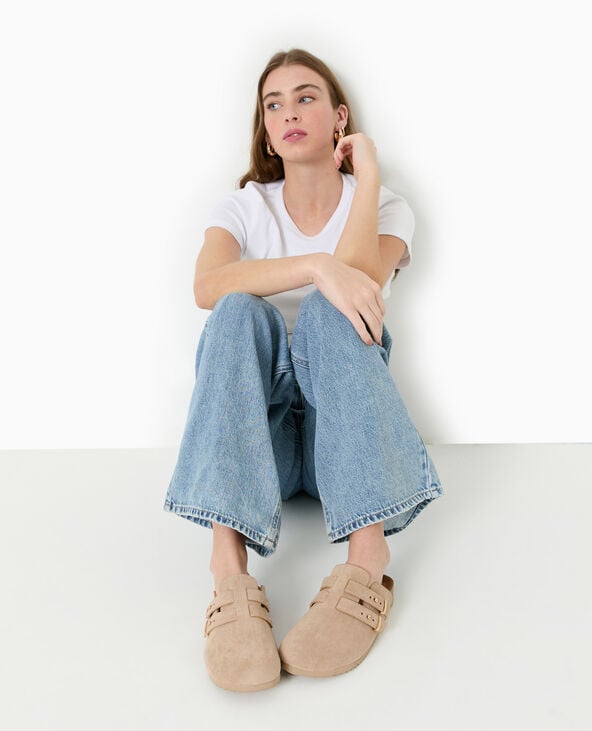 pimkie Mules sabots en suédine - Camel