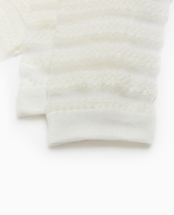 Pimkie Paire De Chaussettes Bi-matière - Blanc