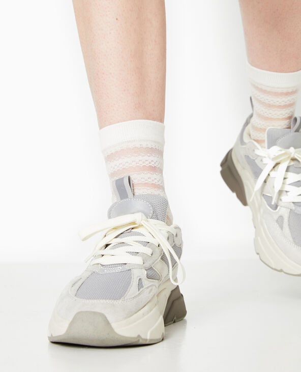 pimkie Paire de chaussettes bi-matière - Blanc