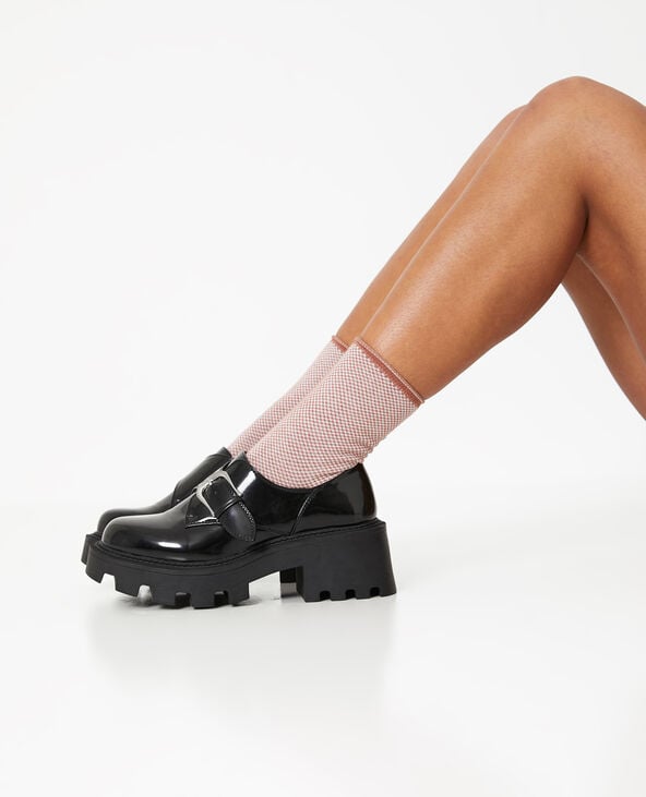 pimkie Paire de chaussettes mini-damiers - Marron