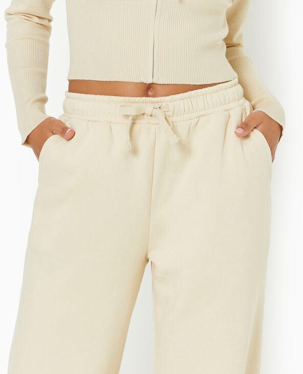 Pimkie Pantalon De Jogging Droit En Molleton - Beige