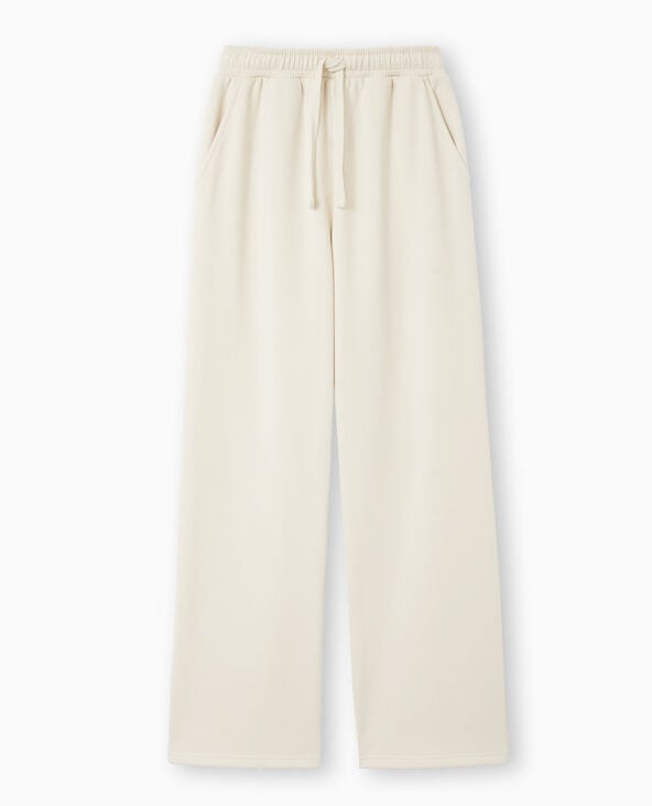 Pimkie Pantalon De Jogging Droit En Molleton - Écru