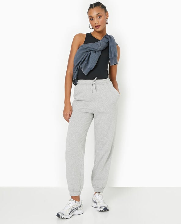 pimkie Pantalon de jogging en molleton - Gris chiné