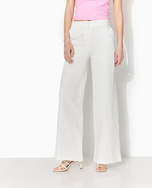 Pimkie Pantalon Droit City Taille Standard - Blanc