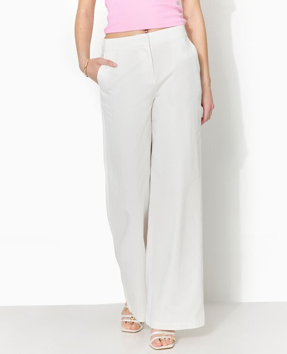 pimkie Pantalon droit city taille standard - Blanc