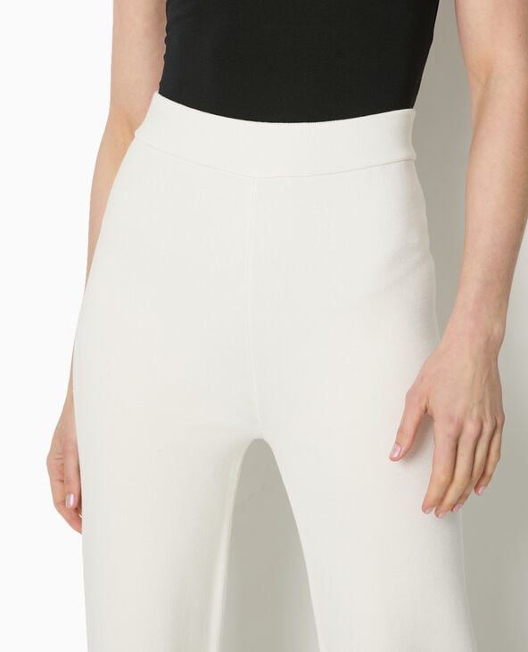 Pimkie Pantalon Droit En Tricot - Blanc
