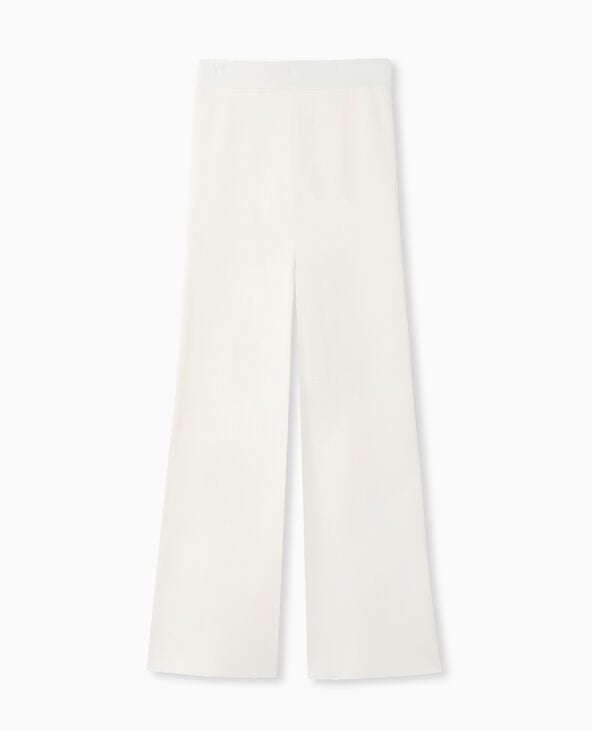 Pimkie Pantalon Droit En Tricot - Blanc
