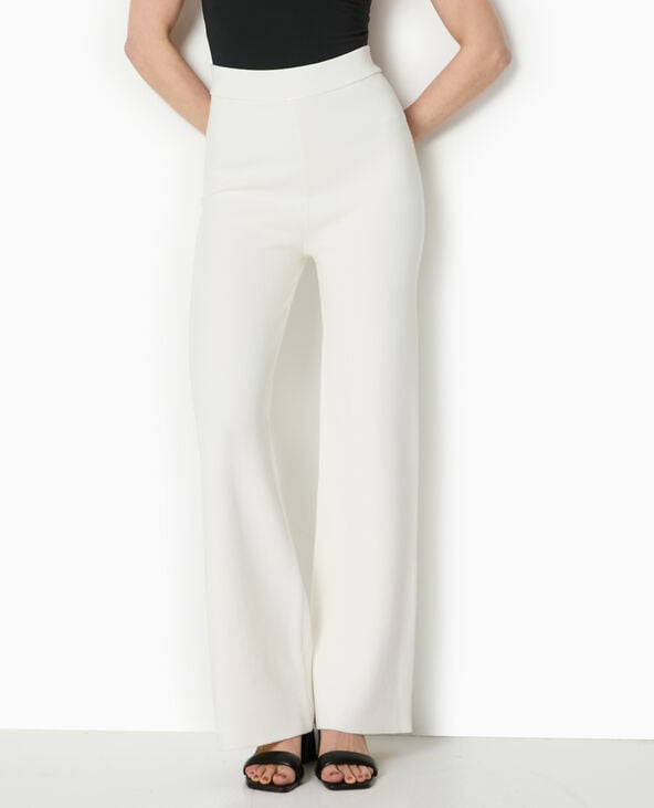 Pimkie Pantalon Droit En Tricot - Blanc