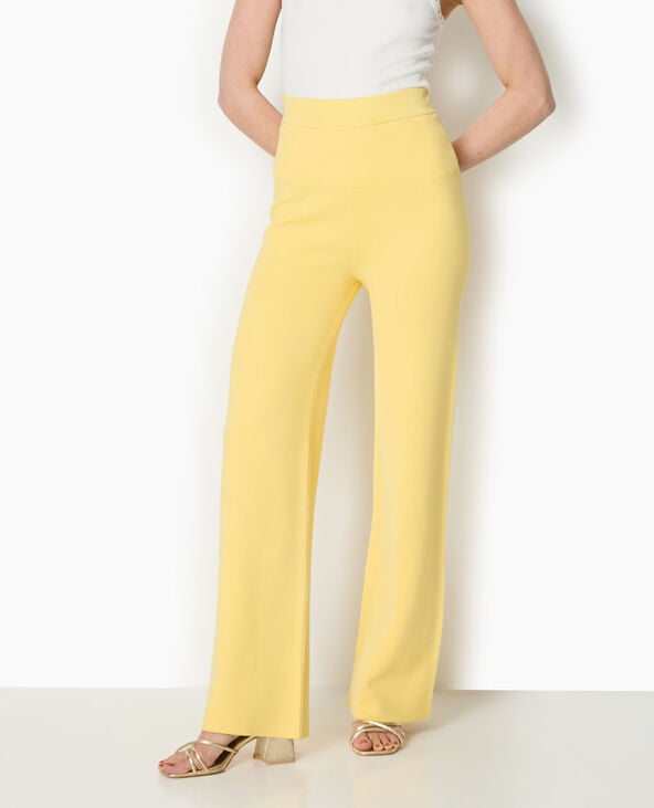 Pimkie Pantalon Droit En Tricot - Jaune