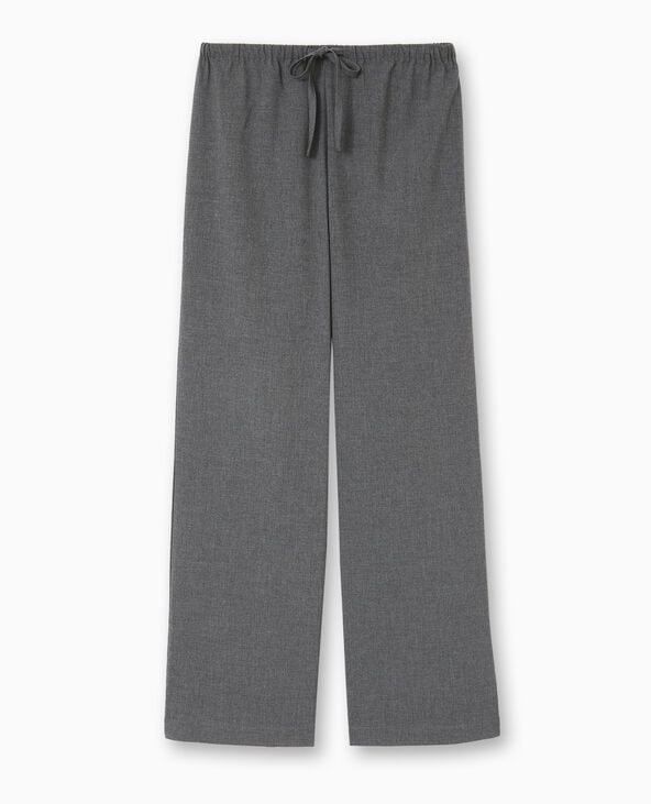 Pimkie Pantalon Droit Taille élastiquée - Gris Foncé