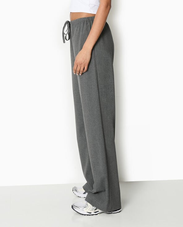 pimkie Pantalon droit taille élastiquée - Gris foncé
