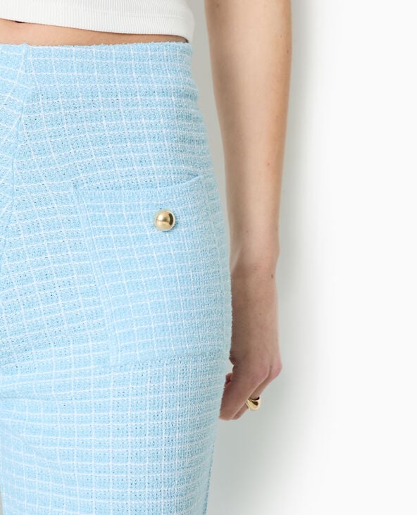 Pimkie Pantalon En Maille à Carreaux - Bleu