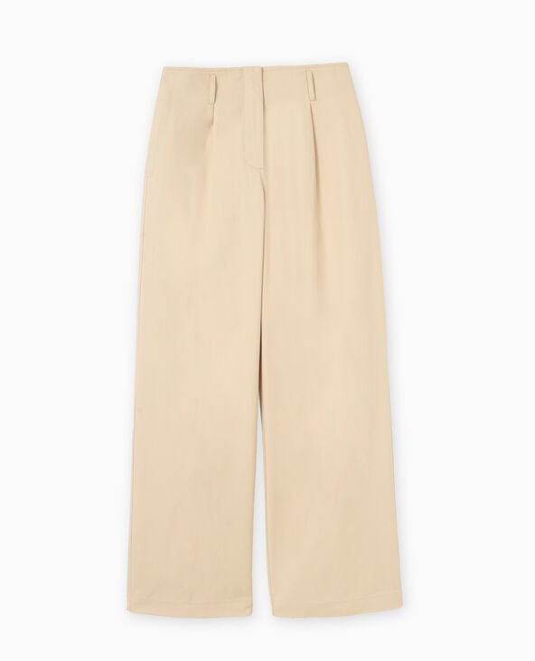 Pimkie Pantalon En Toile Large Et Droit - Beige