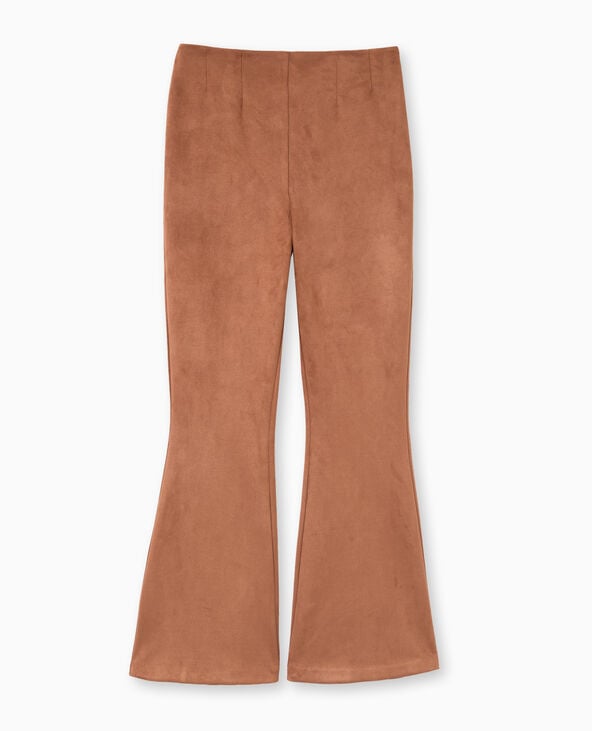 Pimkie Pantalon Flare En Suédine - Camel