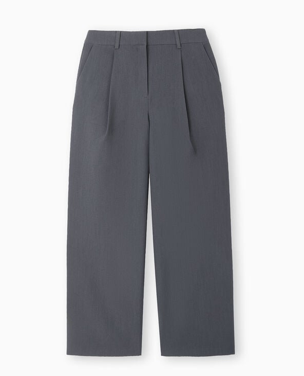 Pimkie Pantalon Large Et Droit Avec Pinces - Gris
