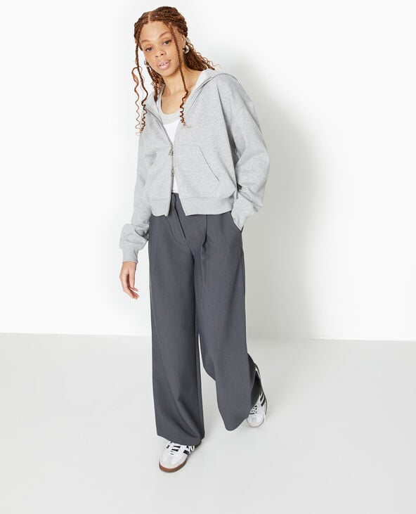 pimkie Pantalon large et droit avec pinces - Gris