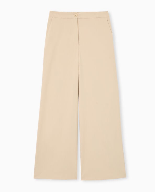 Pimkie Pantalon Large Et Droit Taille Haute - Beige