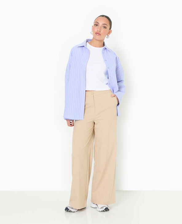 pimkie Pantalon large et droit taille haute - Beige