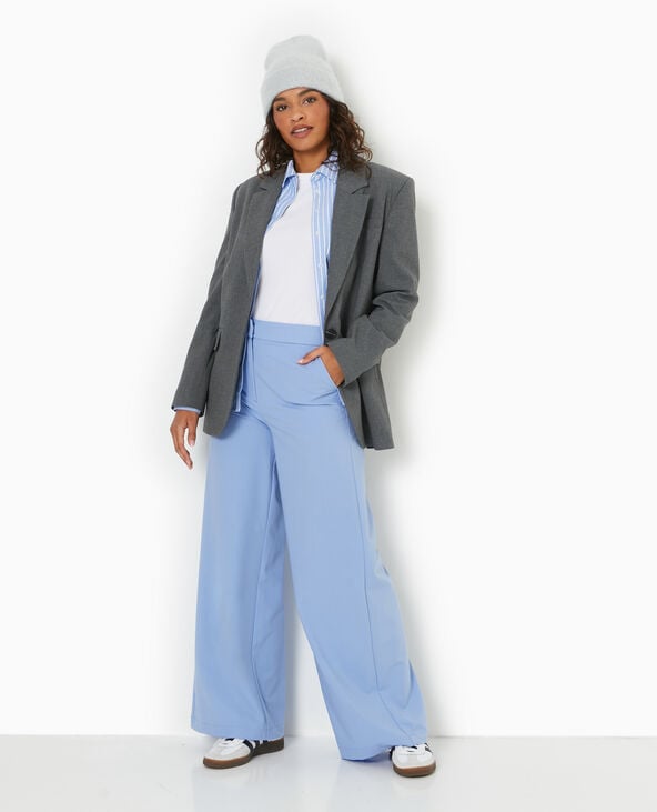 pimkie Pantalon large et droit taille regular - Bleu