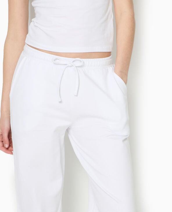 Pimkie Pantalon Molleton Droit - Blanc