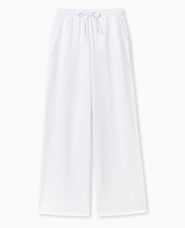 Pimkie Pantalon Molleton Droit - Blanc