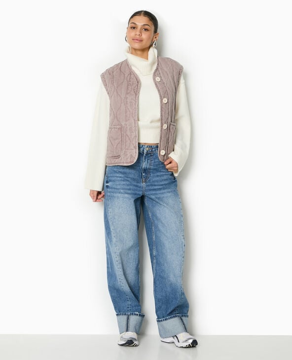 pimkie Pull col boule avec manches larges - Blanc