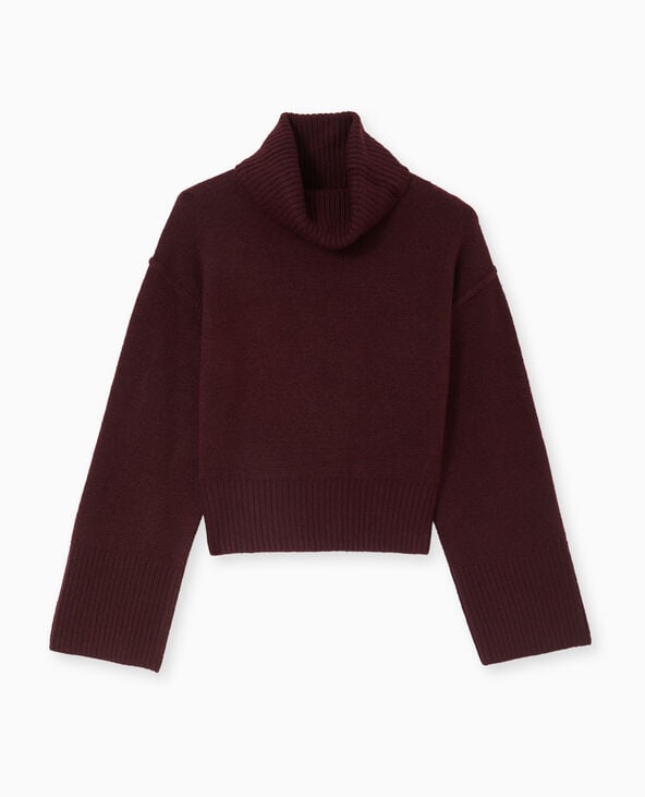 Pimkie Pull Col Boule Avec Manches Larges - Bordeaux