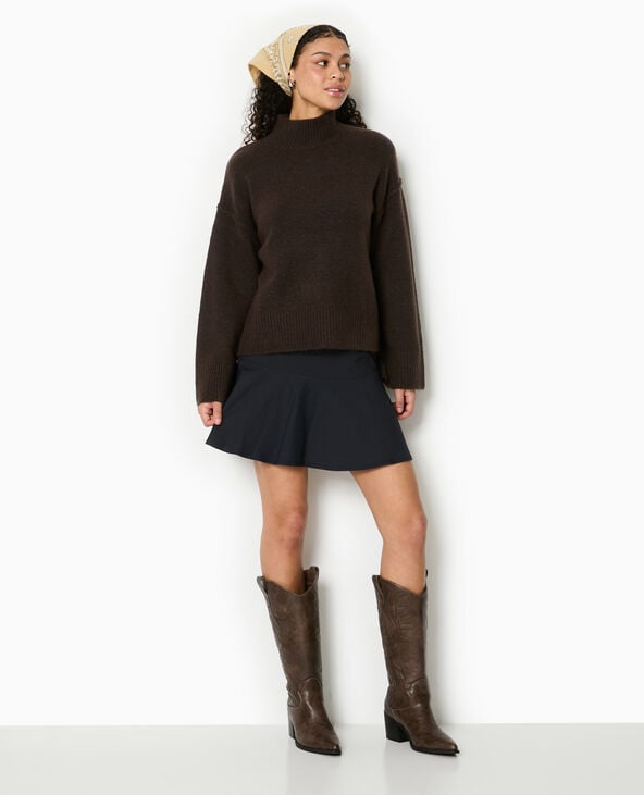 pimkie Pull col montant manches larges - Marron
