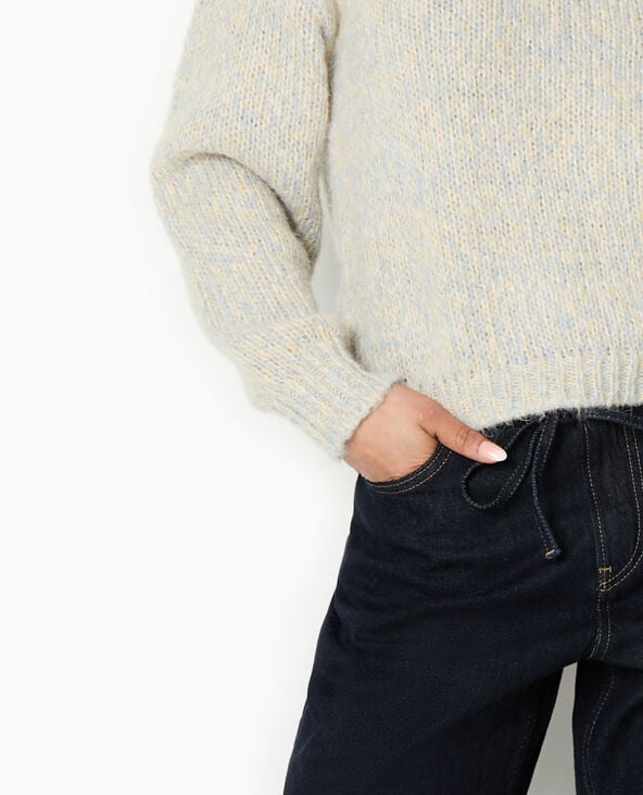 Pimkie Pull Col Rond En Grosse Maille - Bleu Clair