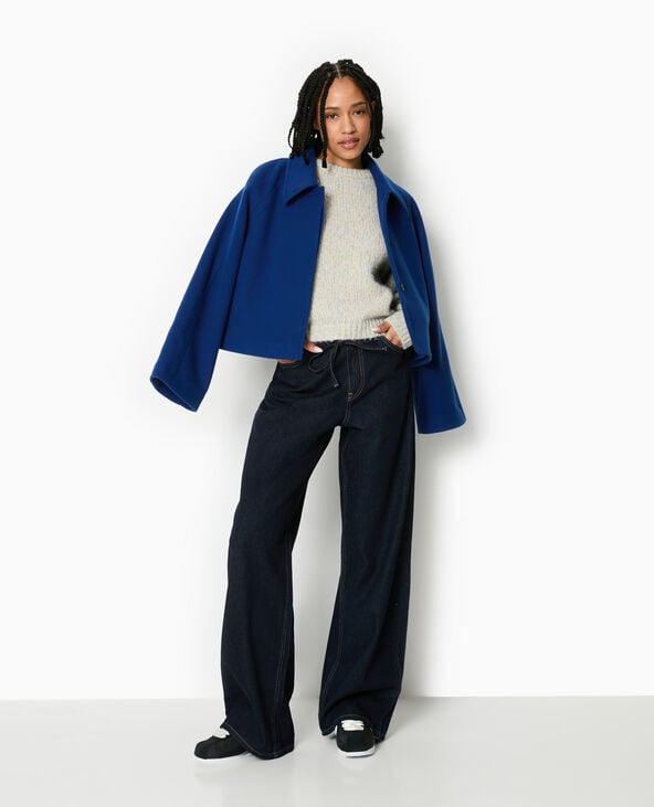 pimkie Pull col rond en grosse maille - Bleu clair