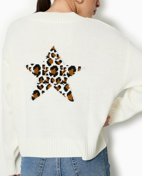 Pimkie Pull Col V - Blanc