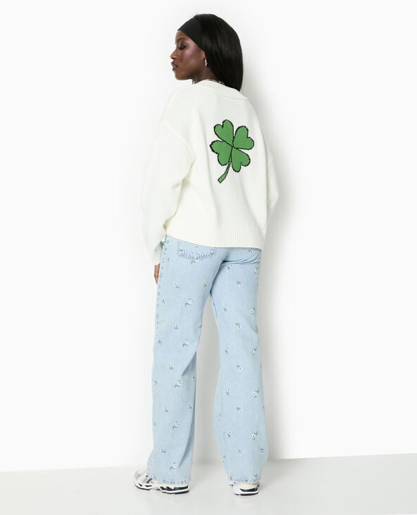 Pimkie Pull Col V - Blanc