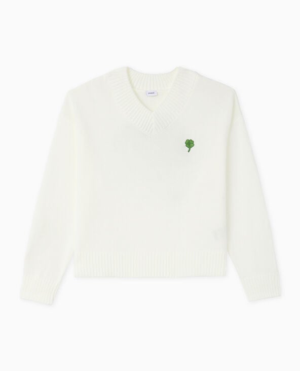 Pimkie Pull Col V - Blanc