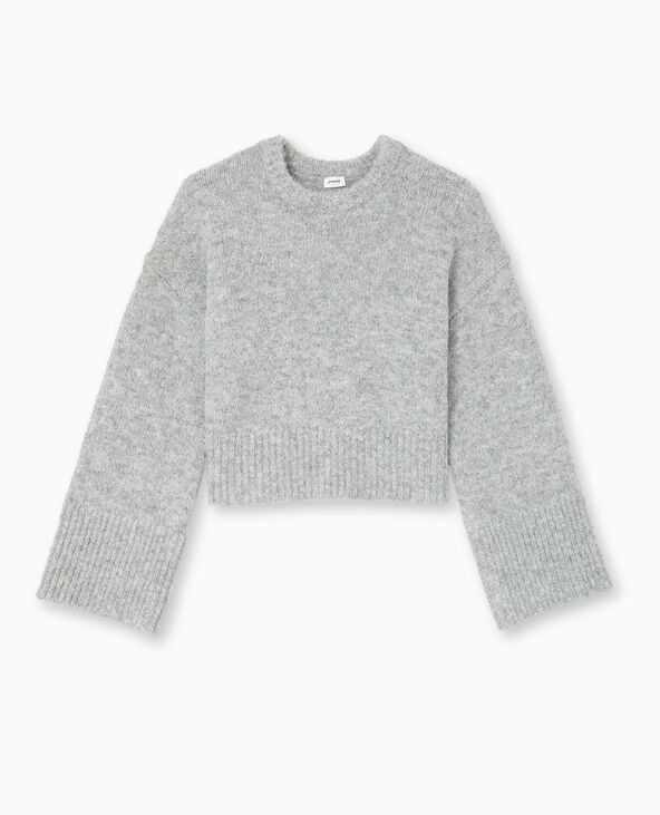 Pimkie Pull Court En Maille Douce Et Poilue - Gris