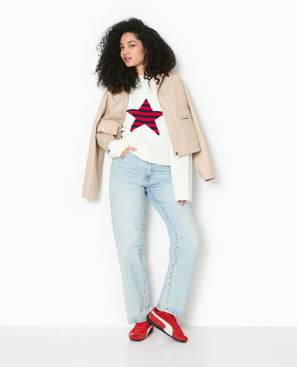 pimkie Pull en maille avec étoile - Blanc