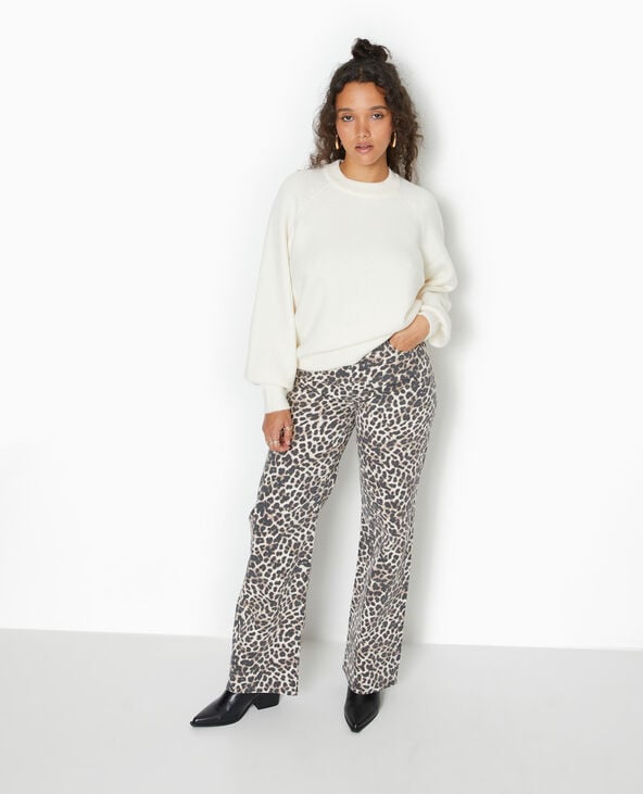 pimkie Pull oversize col rond manches raglan - Blanc