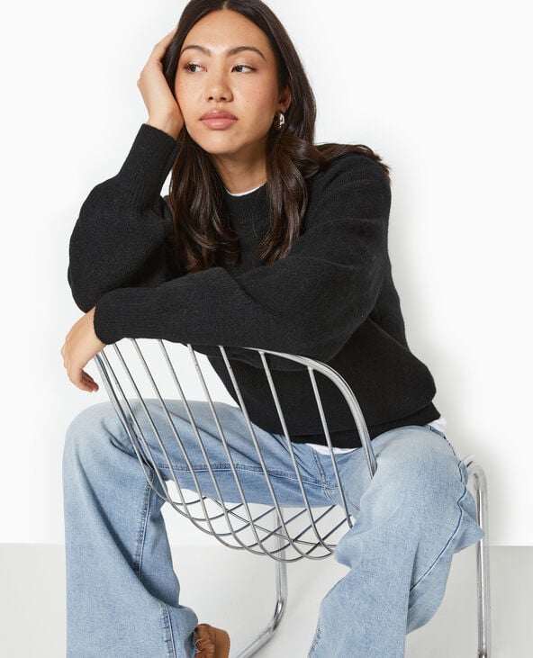 pimkie Pull oversize col rond manches raglans - Noir