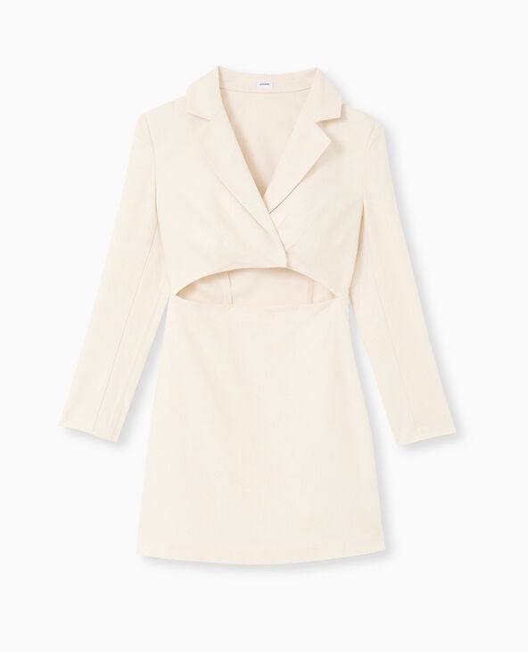 Pimkie Robe Blazer Avec Ouverture Taille - Blanc