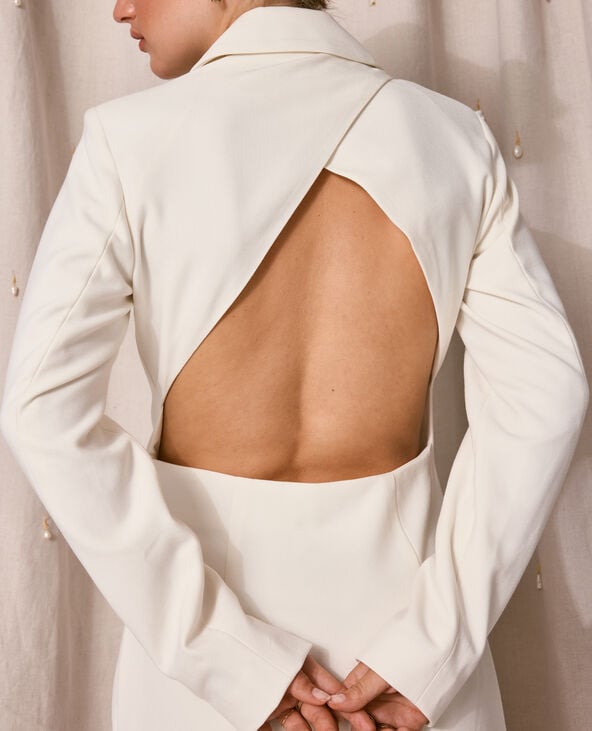 Pimkie Robe Blazer Dos-nu - Blanc