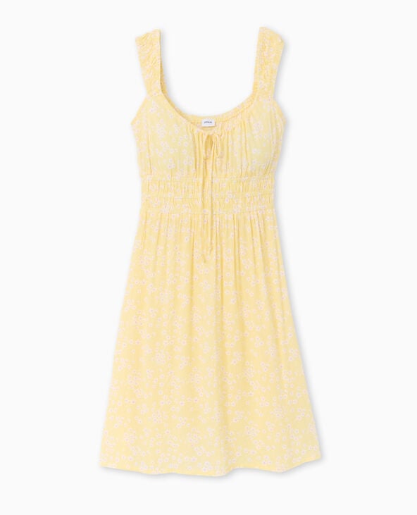 Pimkie Robe Bretelles Encolure Empire - Jaune Pâle