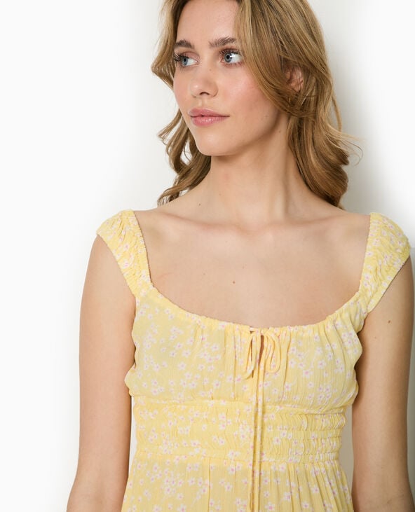 pimkie Robe bretelles encolure empire - Jaune pâle